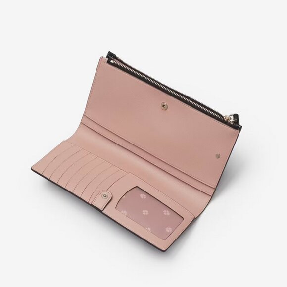 NWT Kate Spade Spencer Continental Wristlet Black Saffiano Leather PWRU7855 - Picture 4 of 4